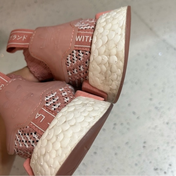 Adidas Womens NMD R1 Primeknit Pink Running Shoes - Picture 12 of 13